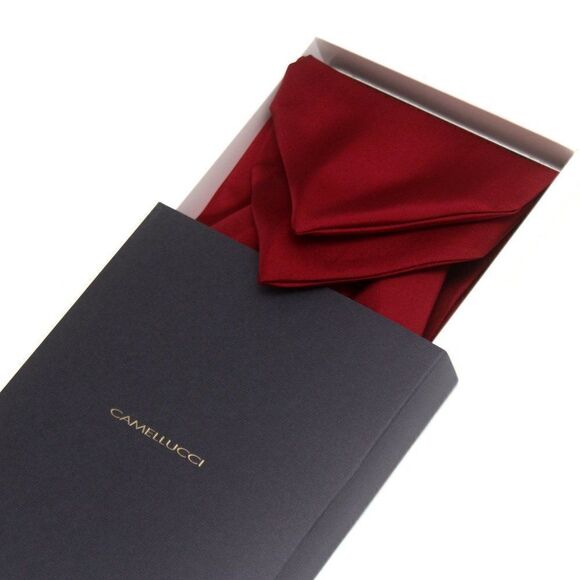 Maroon Silk Men's Cravat Ascot A191 - Picture 6 of 7